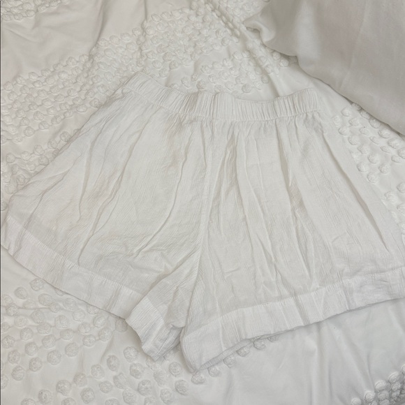 Abercrombie & Fitch High Rise Linen Blend Pull On Shorts Pockets Size Small - Picture 8 of 10